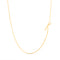 Rae Dunn Polished Asymmetrical Initial "K" Station Rolo Chain Necklace in Yellow Gold Sterling Silver