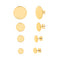 Steve Madden Women's Four Piece Yellow Gold-Tone Circle Post Earring Set