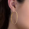 Steve Madden Women's 70mm Rhinestone Post Hoop Earring