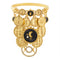 Steve Madden Dangling Yellow Gold-Tone Moon Coins Bracelet