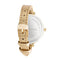 Steve Madden Yellow Gold-Tone Roman Numeral Dial Snake Band Watch