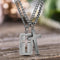 My Bible Stainless Steel Dog Tag and Cross Duo Necklace Set