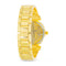 Steve Madden Yellow Gold Plated Ladies Roman Numeral Band Watch with Rhinestones