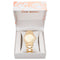 Steve Madden Yellow Gold Plated Ladies Roman Numeral Band Watch with Rhinestones
