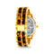 Steve Madden Ladies Yellow Gold Plated Lucite Strap Watch