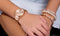 Steve Madden Rose Gold Plated Watch and Bracelet Set for Women