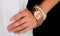Steve Madden Rose Gold Plated Watch and Bracelet Set for Women