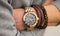 Steve Madden Women's Watch and 2 Piece Beaded/Leather Bracelet Set