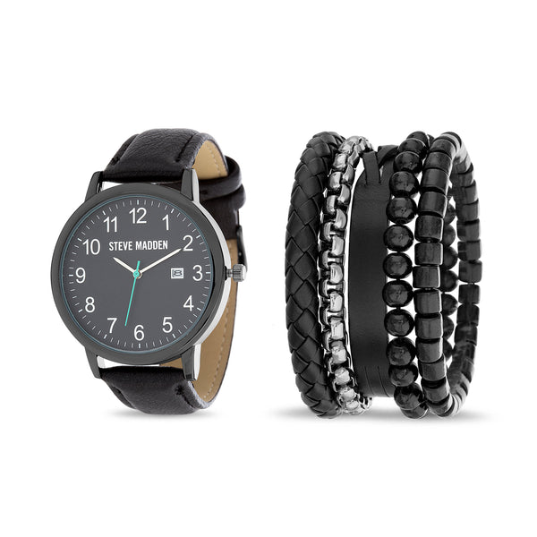 Steve Madden Five Piece Bracelet and Watch Set